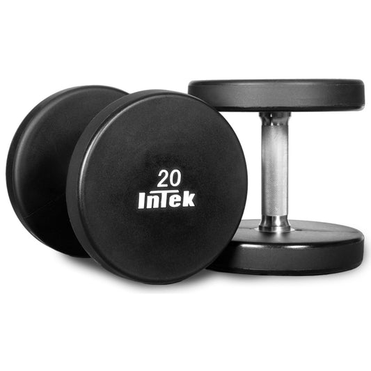 Intek Strength Armor Series Solid Urethane Dumbbells on white background
