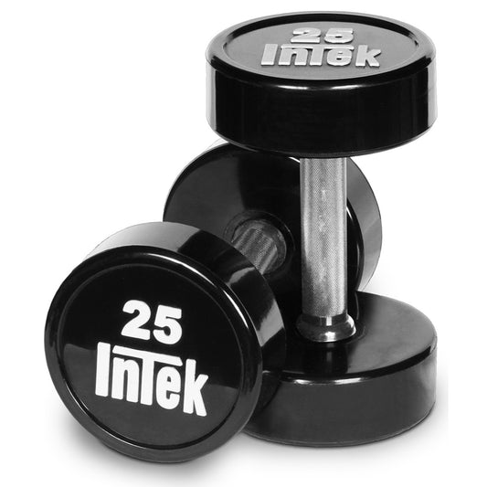 Intek Strength Bravo Series Urethane Dumbbells on white background