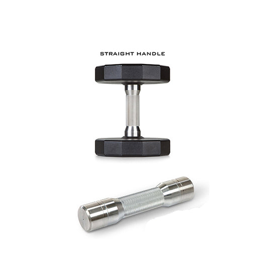 Iron Grip 12 Sided Straight Handle Urethane Encased Dumbbell Made in USA.