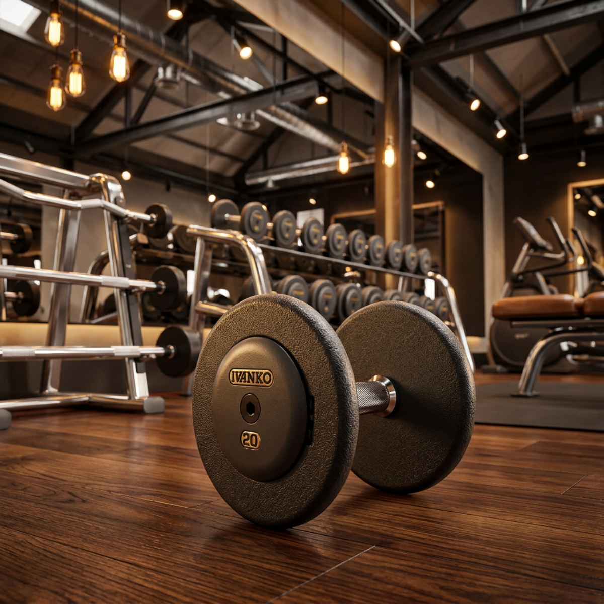 Ivanko R/EP 1.25 Cast Iron Plates w/Ductile Cast Iron End Plates in gym