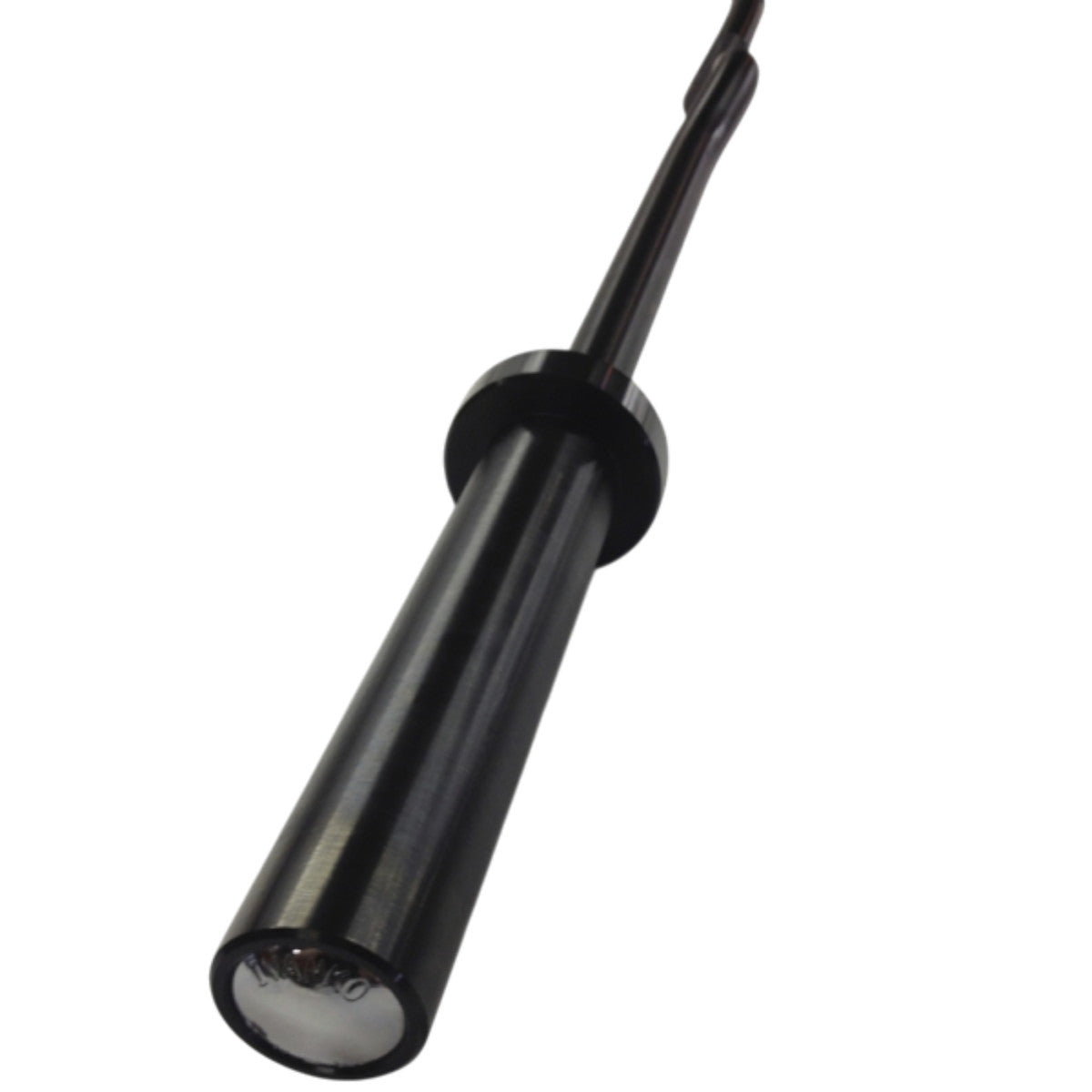Ivanko Barbell OBZ-40 6’ 2” Olympic Black Oxide EZ Curl Bar on white background- Made in USA