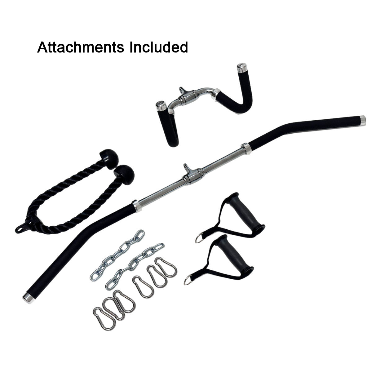 TKO 7032-B Signature Series 5 Stack Multi-Station attachments on white background