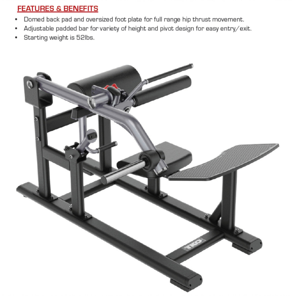 TKO 723HT Signature Plate Loaded Hip Thrust specs