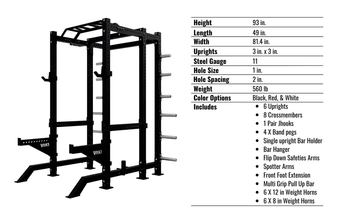 Troy Barbell G-PR-3030 Apollo Power Rack