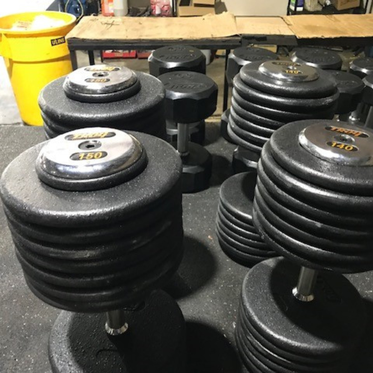 Troy Barbell PFD-C Pro Style Black Dumbbells 110-150lb Scratch & Dent