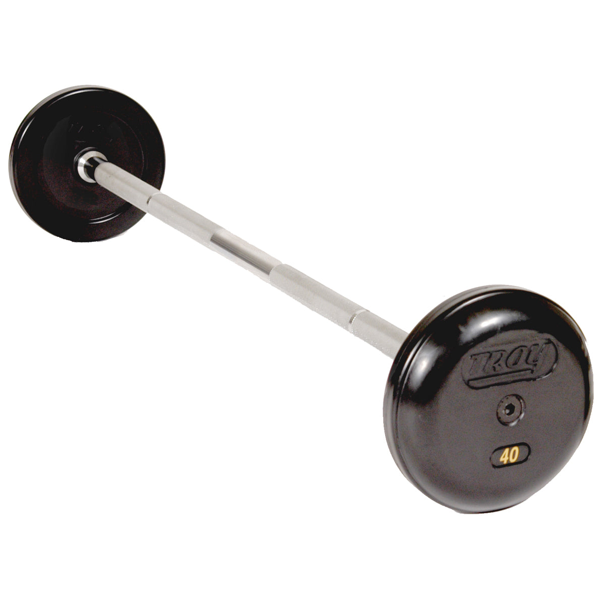 Troy Barbell RUFB Pro Style Straight Rubber Encased Barbell.