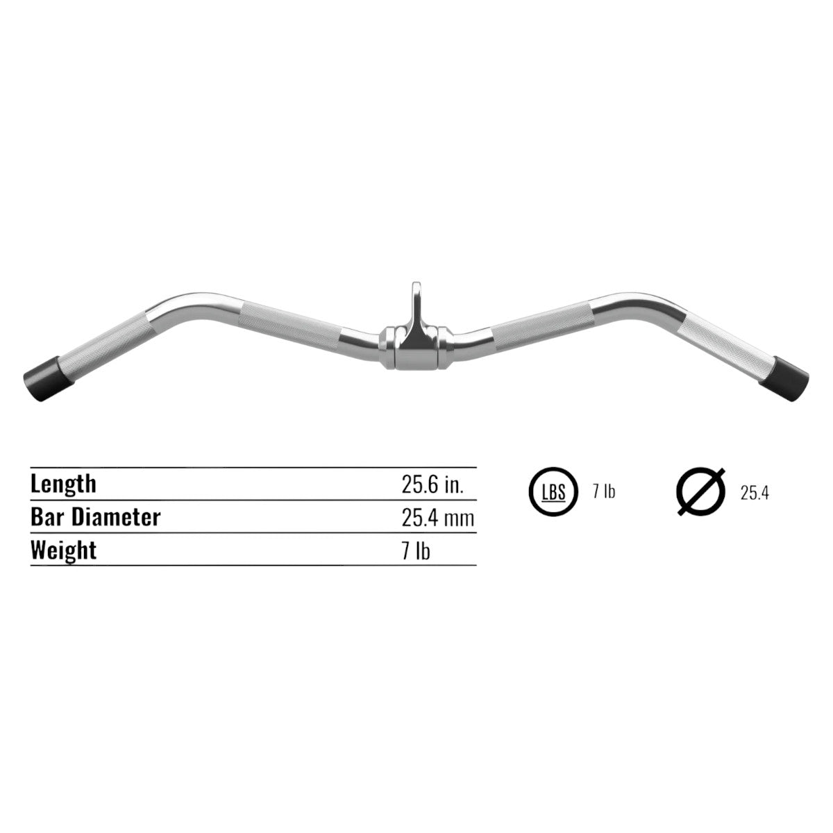 Troy Barbell TCB-28S Multi-Purpose Deluxe Curl Bar Specifications.