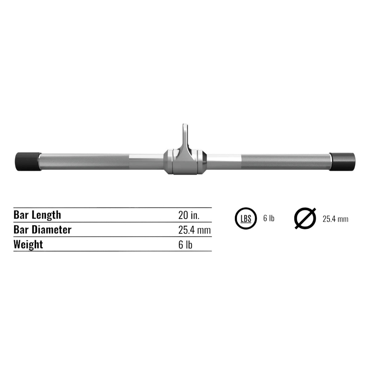 Troy Barbell USA Sports TSB-20S 20" Multi-Purpose Deluxe Straight Bar specifications.