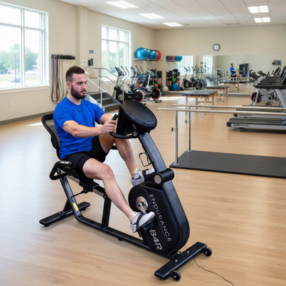 Body-Solid Endurance B4RB Recumbent Bike man exercising