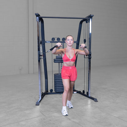 Best Fitness BFFT10B Functional Trainer girl exercising