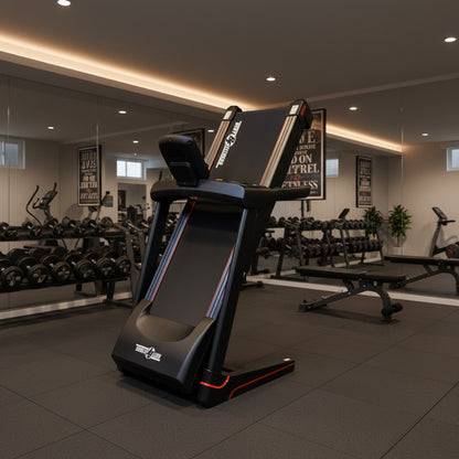 Body-Solid Best Fitness BFT25 Folding Treadmill with LED Console in gym