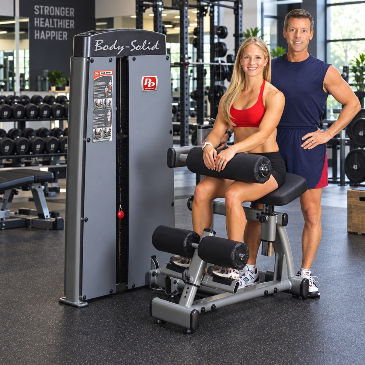 Body-Solid DABB ProDual Ab and Back Machine in gym