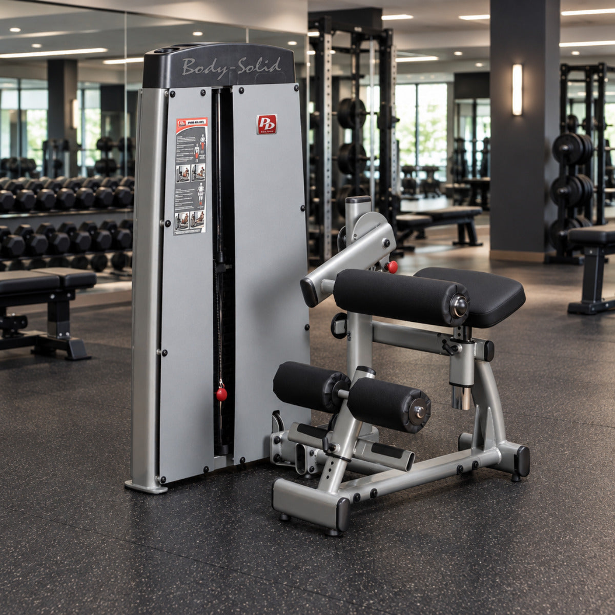 Body-Solid DABB ProDual Ab and Back Machine in gym