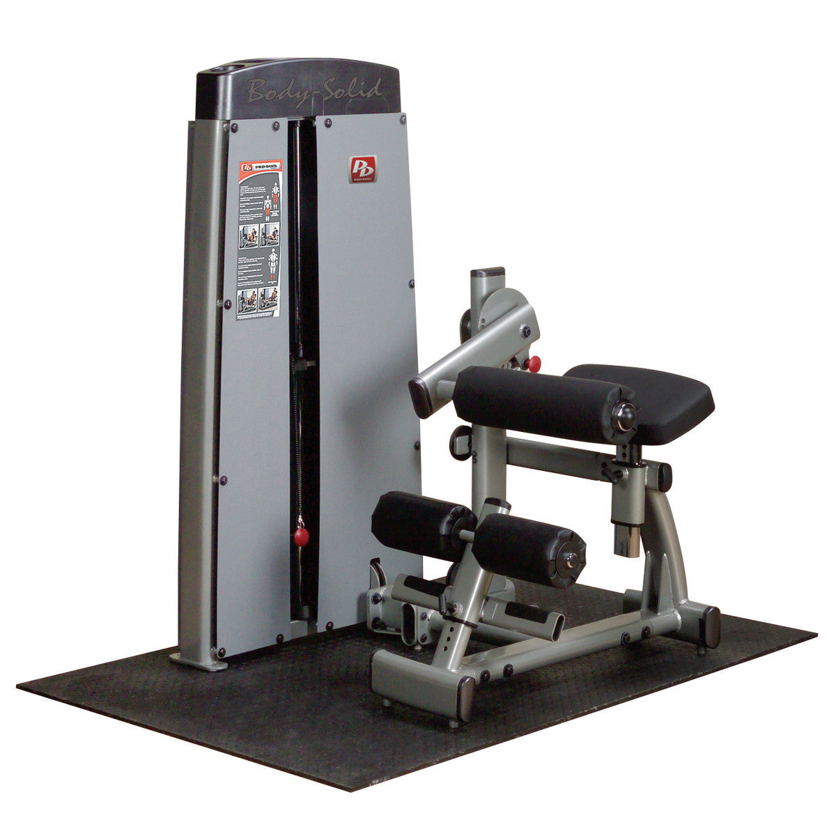 Body-Solid DABB ProDual Ab and Back Machine on white background