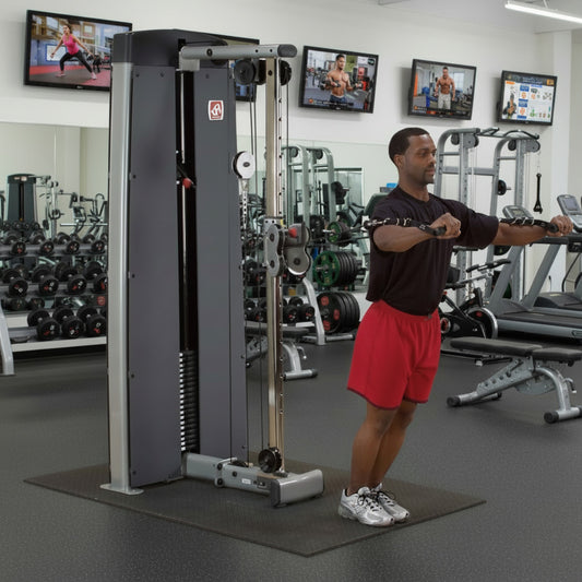 Body-Solid ProDual DPCC Cable Column Machine exercise in gym