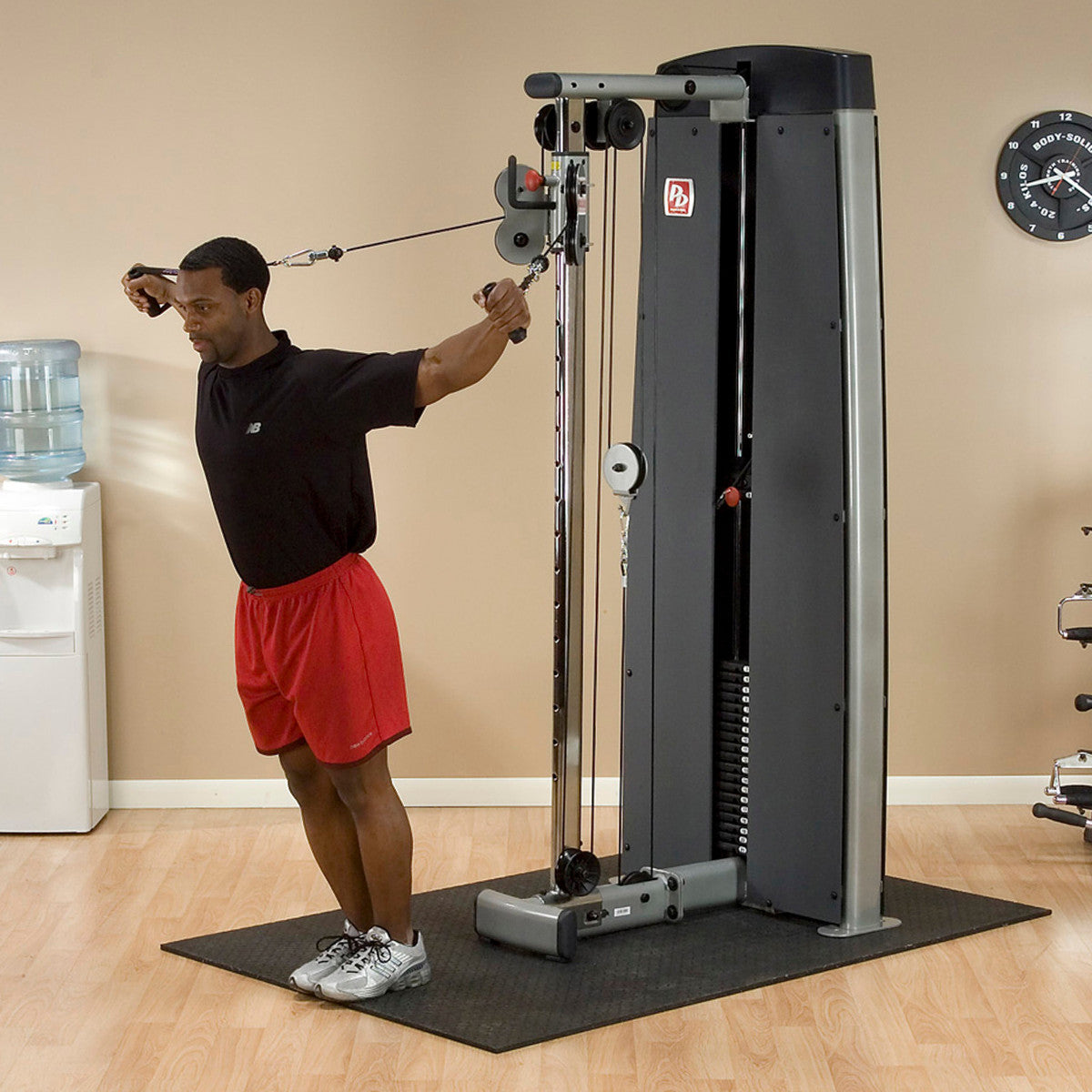 Body-Solid ProDual DPCC Cable Column Machine man exercising