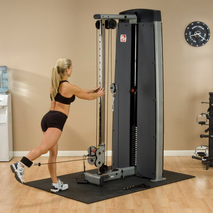 Body-Solid ProDual DPCC Cable Column Machine woman exercising
