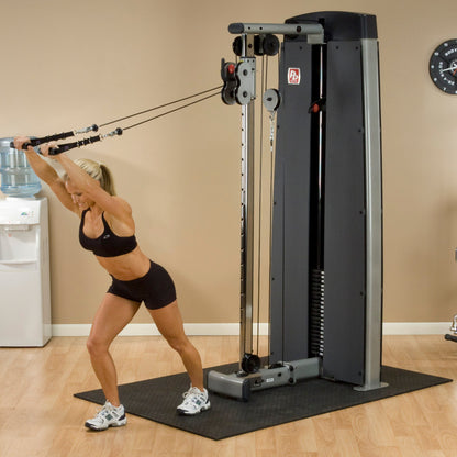 Body-Solid ProDual DPCC Cable Column Machine woman exercising