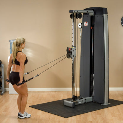 Body-Solid ProDual DPCC Cable Column Machine woman exercising