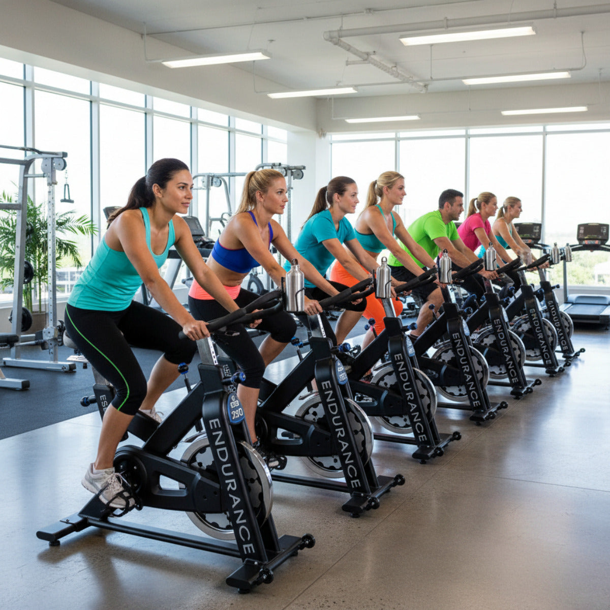 Body-Solid Endurance ESB250 Indoor Cycle group session