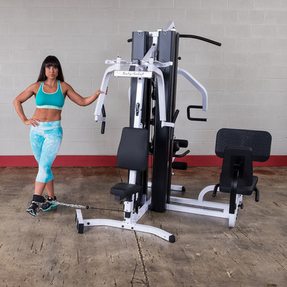 Body-Solid EXM3000LPS Dual Stack Home Gym with Leg Press exercise