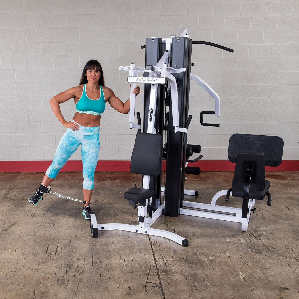 Body-Solid EXM3000LPS Dual Stack Home Gym with Leg Press exercise