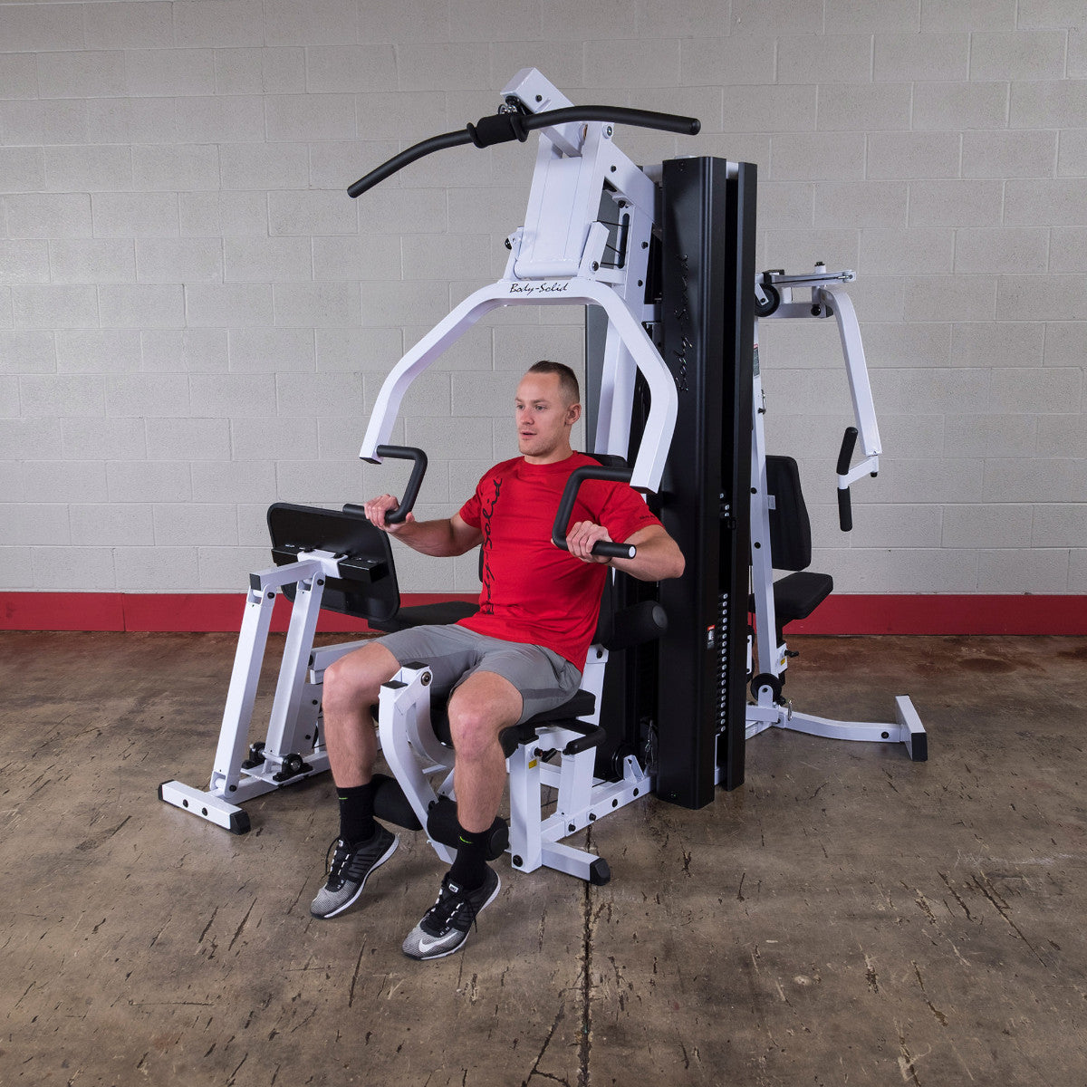 Body-Solid EXM3000LPS Dual Stack Home Gym with Leg Press exercise
