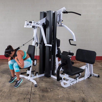 Body-Solid EXM3000LPS Dual Stack Home Gym with Leg Press exercise