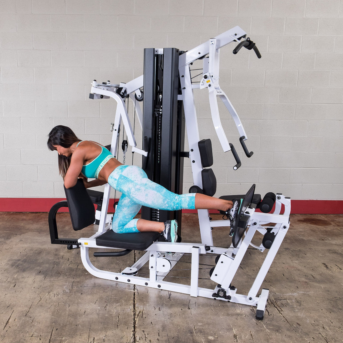 Body-Solid EXM3000LPS Dual Stack Home Gym with Leg Press exercise