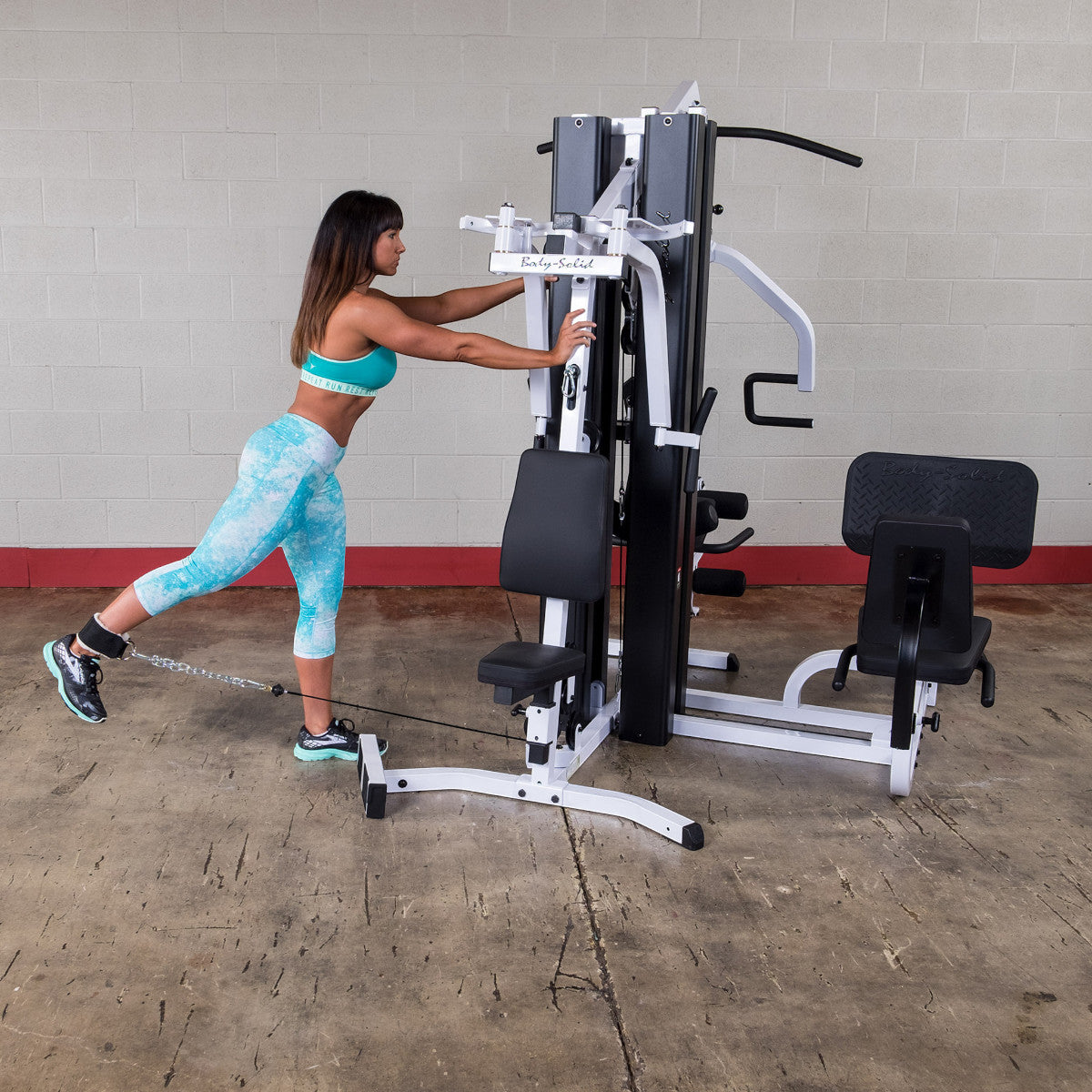 Body-Solid EXM3000LPS Dual Stack Home Gym with Leg Press exercise