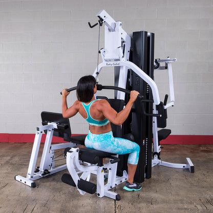 Body-Solid EXM3000LPS Dual Stack Home Gym with Leg Press exercise