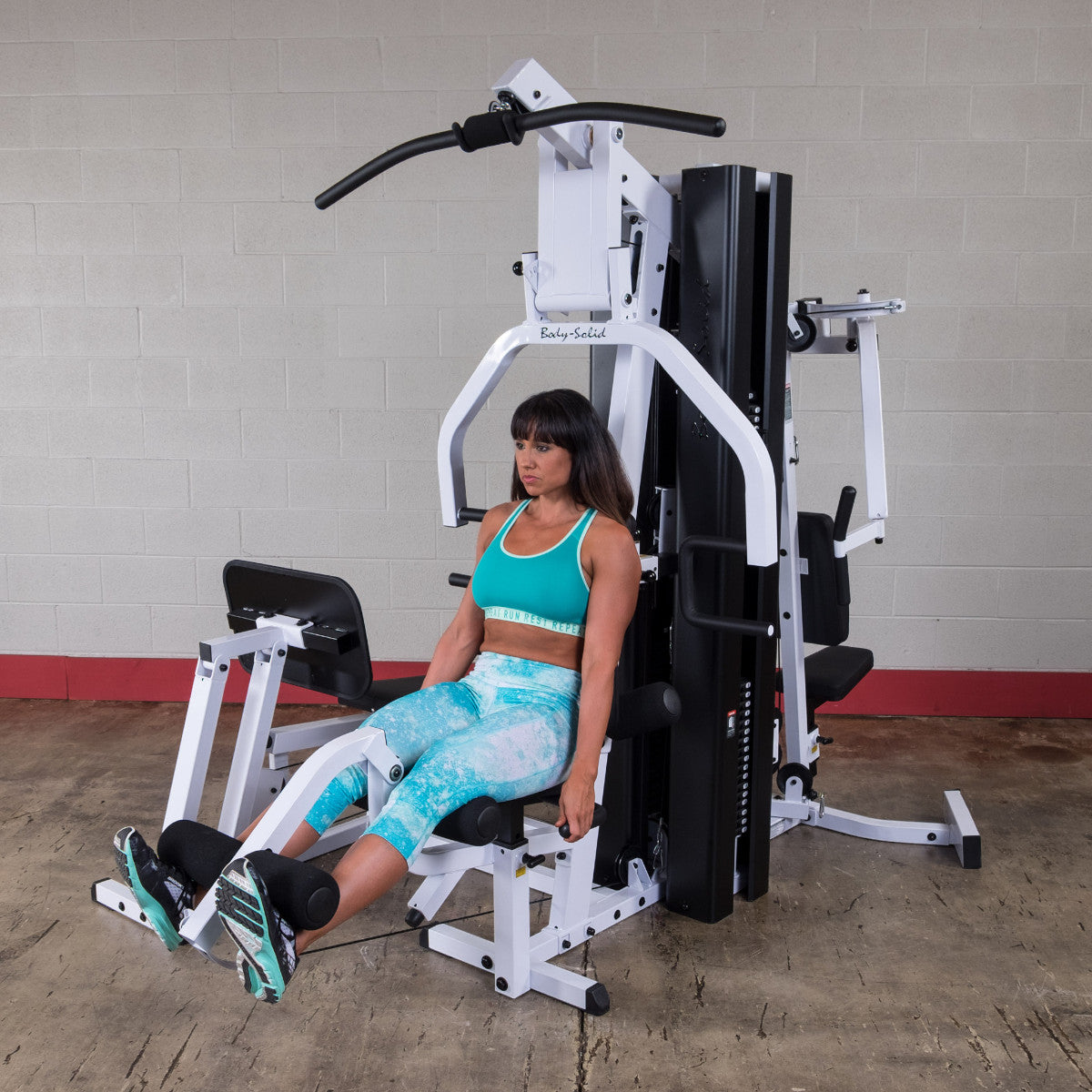 Body-Solid EXM3000LPS Dual Stack Home Gym with Leg Press exercise