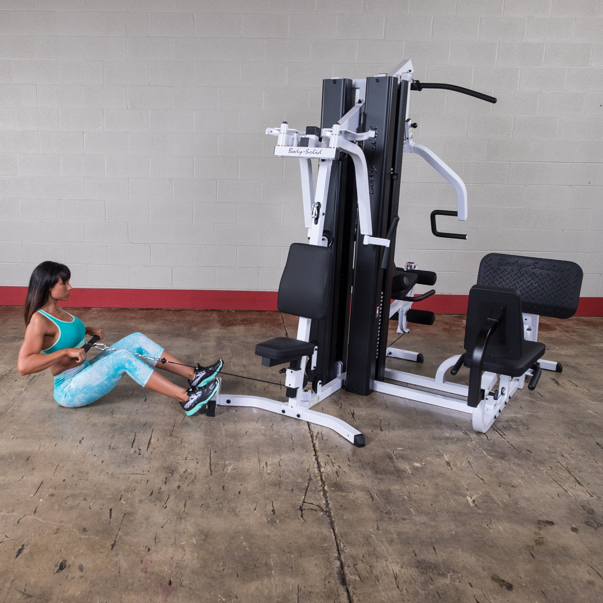 Body-Solid EXM3000LPS Dual Stack Home Gym with Leg Press exercise