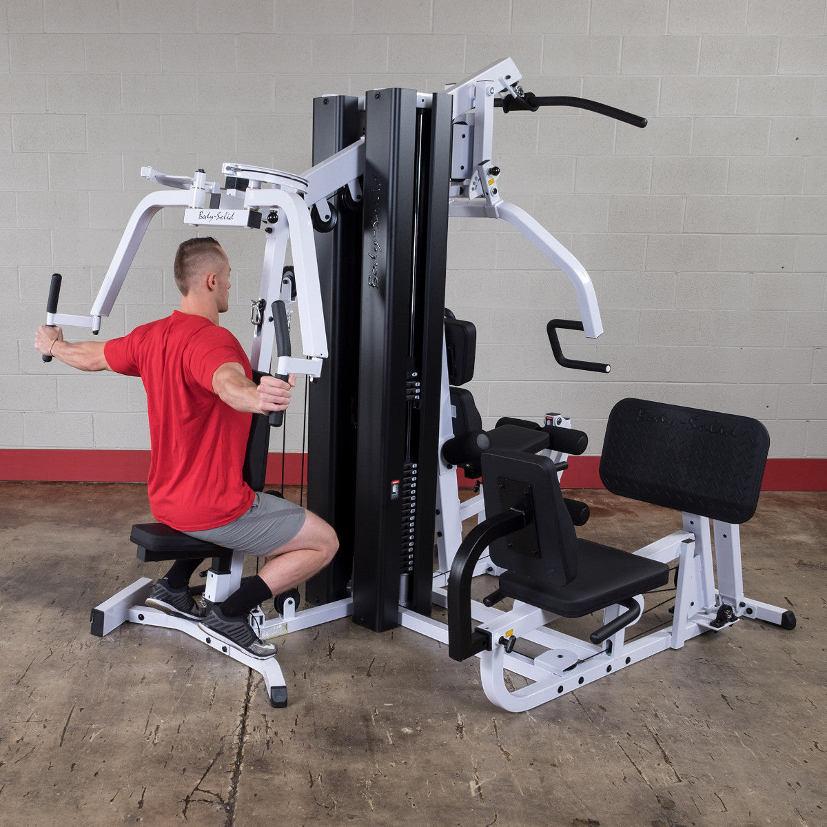 Body-Solid EXM3000LPS Dual Stack Home Gym with Leg Press exercise