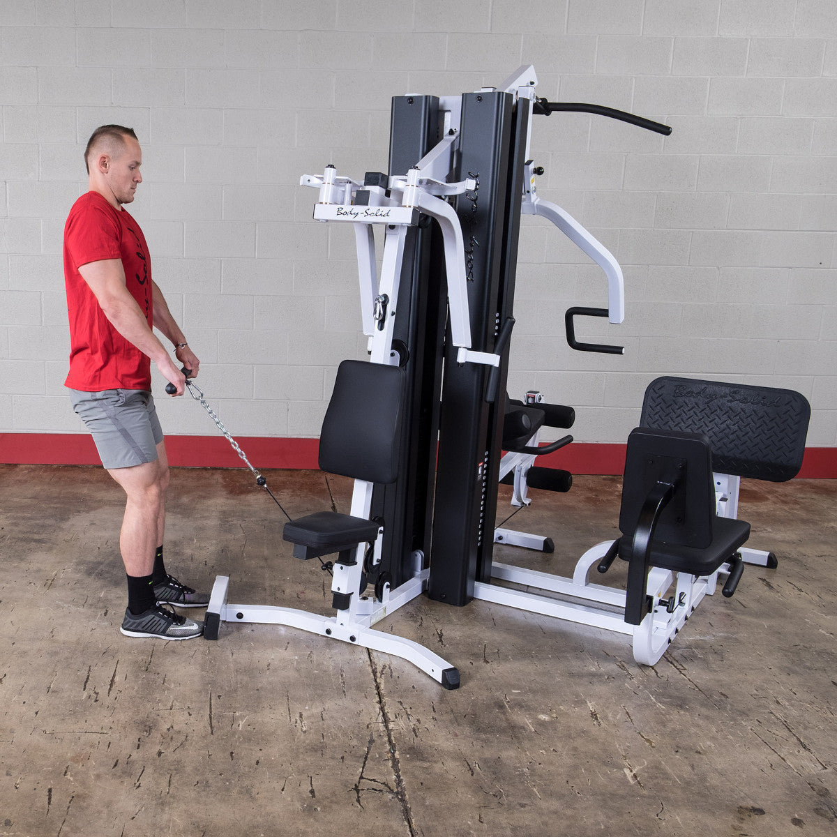 Body-Solid EXM3000LPS Dual Stack Home Gym with Leg Press exercise