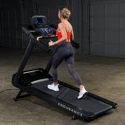 Body-Solid Endurance T150 Commercial Treadmill woman running