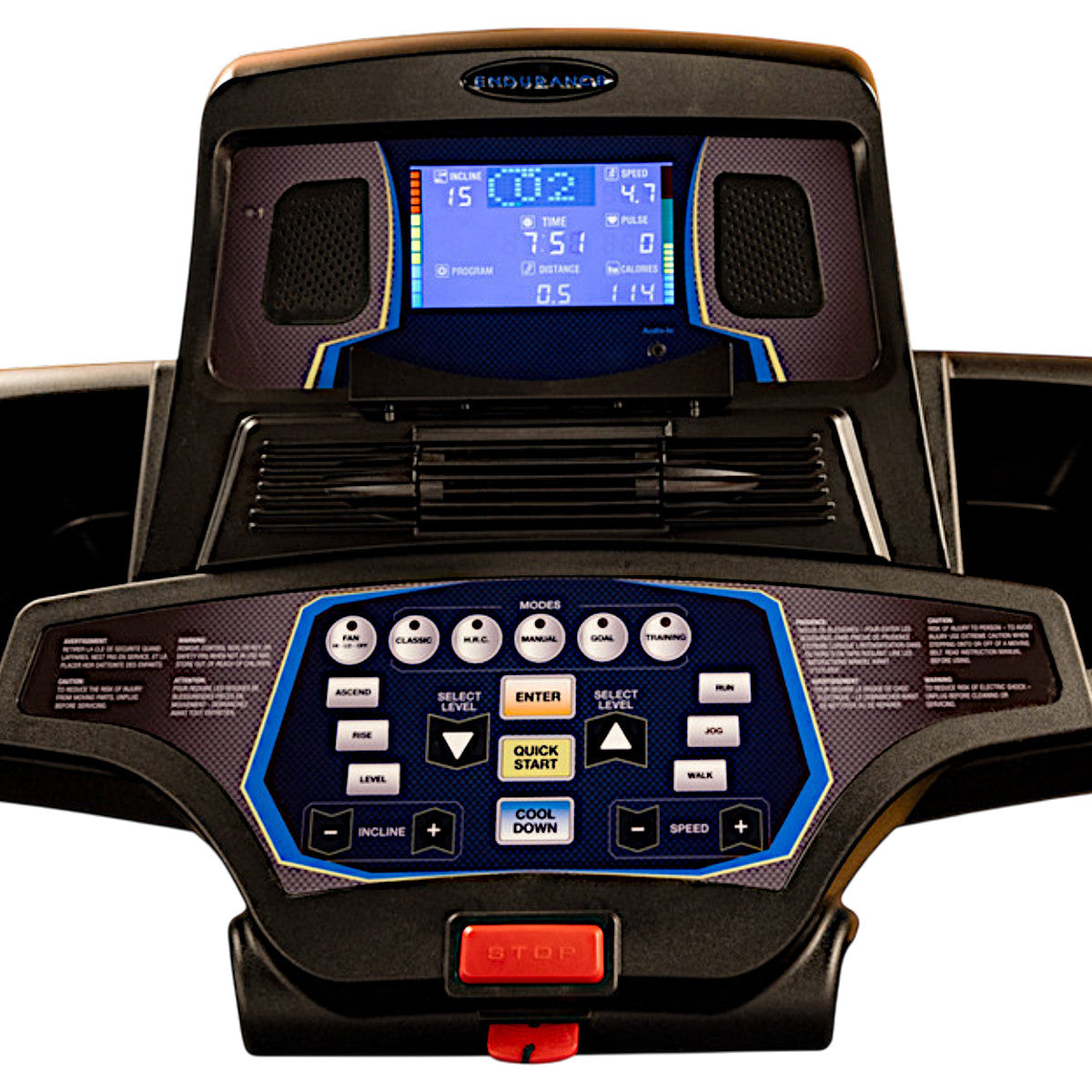 Body-Solid Endurance T150 Commercial Treadmill console
