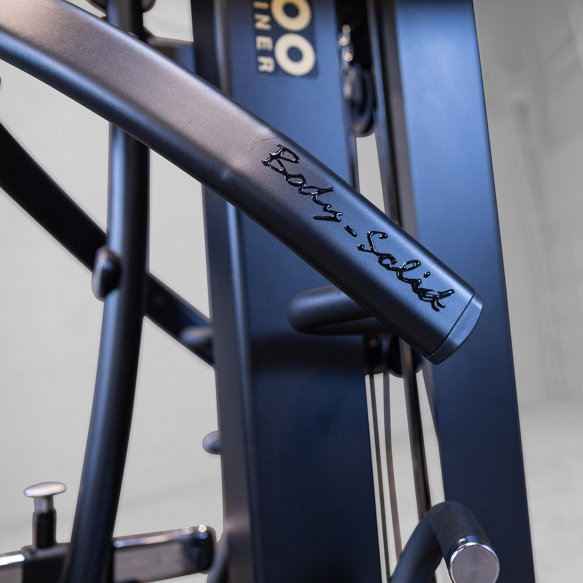 Body-Solid FUSION 600 Bi-Angular Gym with Functional Trainer Arms closeup on white background