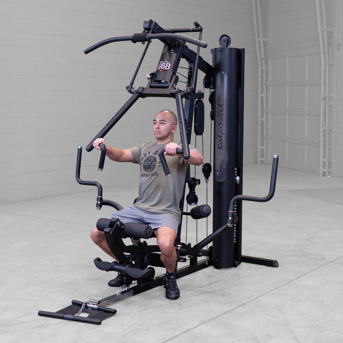 Body-Solid G6B Bi-Angular Gym with Perfect Pec Station exercise