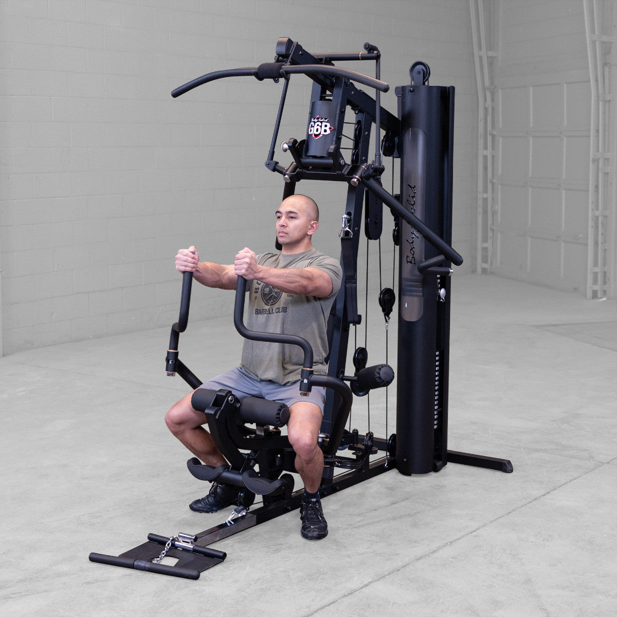 Body-Solid G6B Bi-Angular Gym with Perfect Pec Station exercise