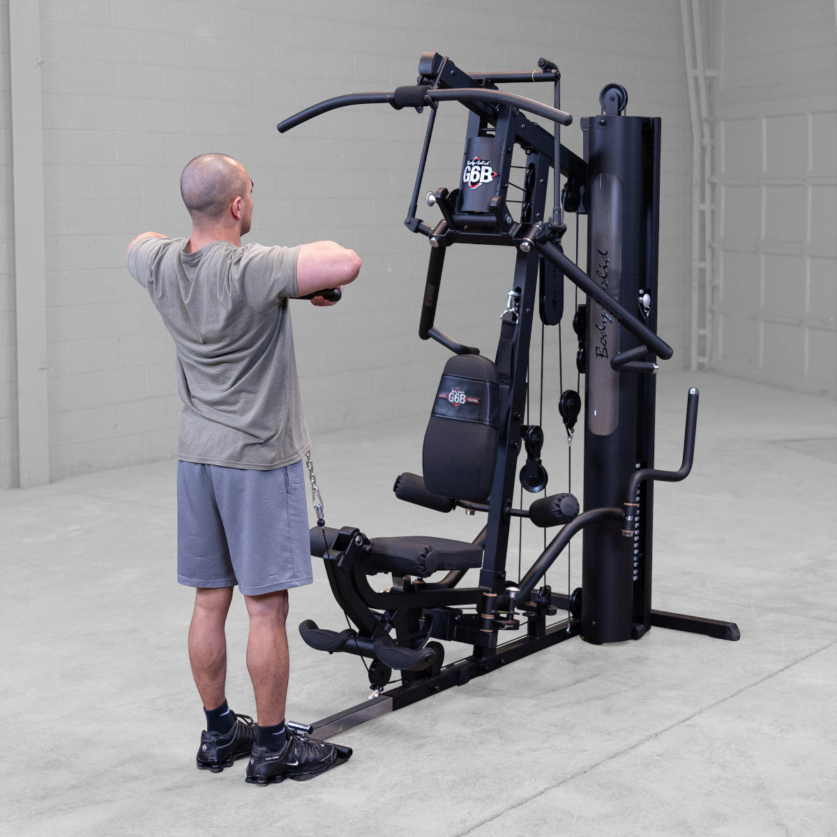 Body-Solid G6B Bi-Angular Gym with Perfect Pec Station exercise
