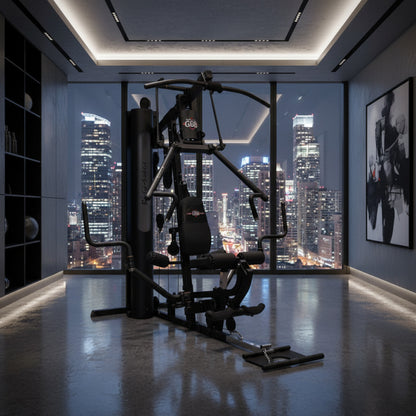 Body-Solid G6B Bi-Angular Gym with Perfect Pec Station in home gym