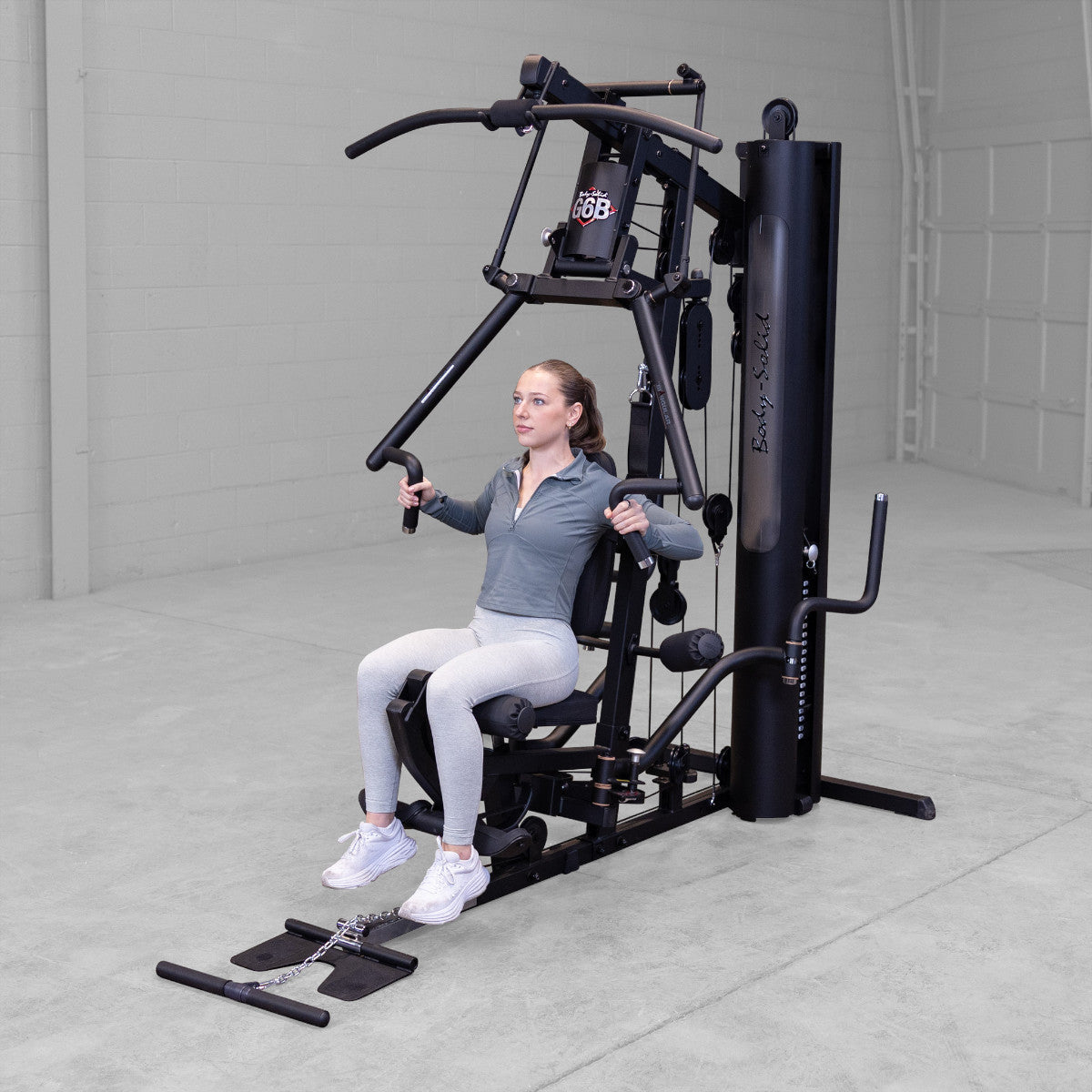 Body-Solid G6B Bi-Angular Gym with Perfect Pec Station exercise