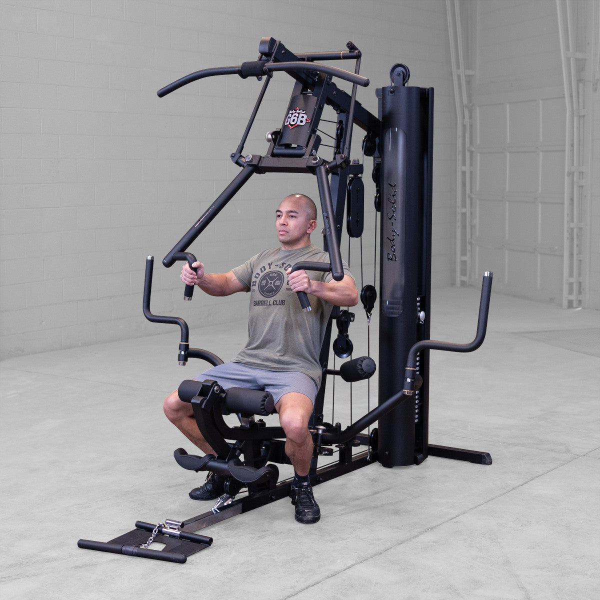 Body-Solid G6B Bi-Angular Gym with Perfect Pec Station exercise