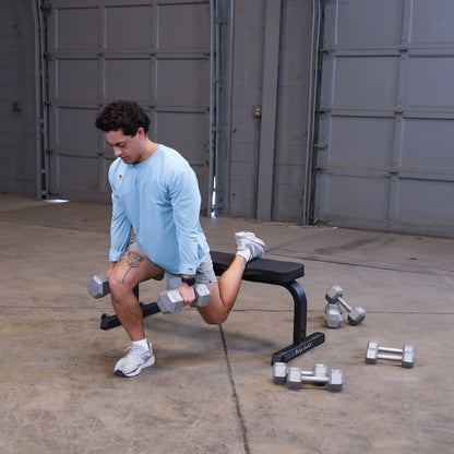 Body-Solid GFB350B Flat Bench man exercising