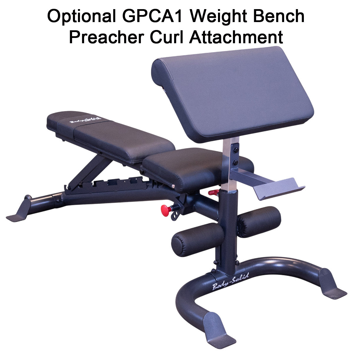 Body-Solid GFID100B Flat Incline Decline Bench with optional preacher curl