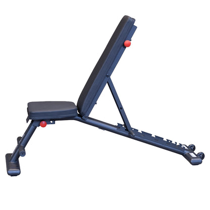 Body-Solid GFID225B Commercial Folding FID Weight Bench on white background