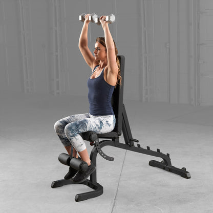 Body-Solid GFID31B Flat Incline Decline Bench woman exercising