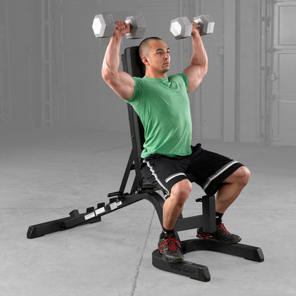 Body-Solid GFID71B Flat Incline Decline Bench man exercising