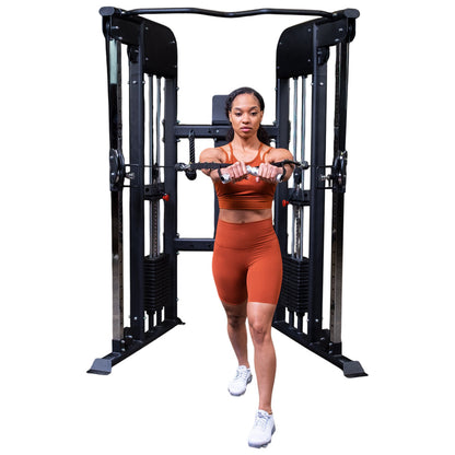 Body-Solid GFT100 Functional Trainer exercise on white background